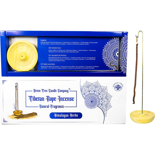 Green Tree Tibetan Rope Incense Set - Himalayan Herbs (Pack 10)