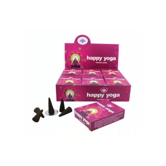 Green Tree Happy Yoga Cone Incense