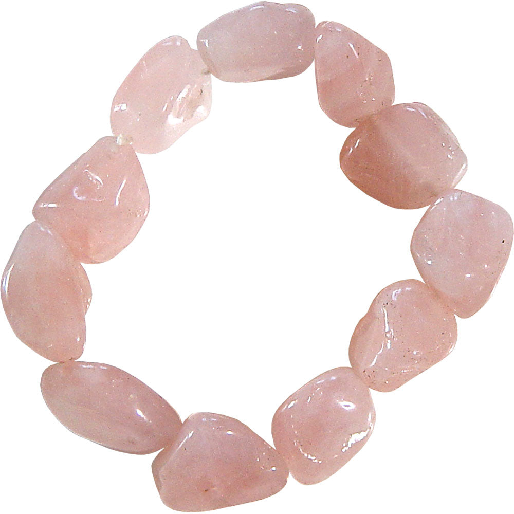Rose Quartz Tumbled Gemstone Bracelet