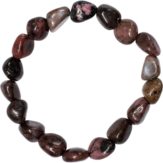 Rhodonite Tumbled Gemstone Bracelet