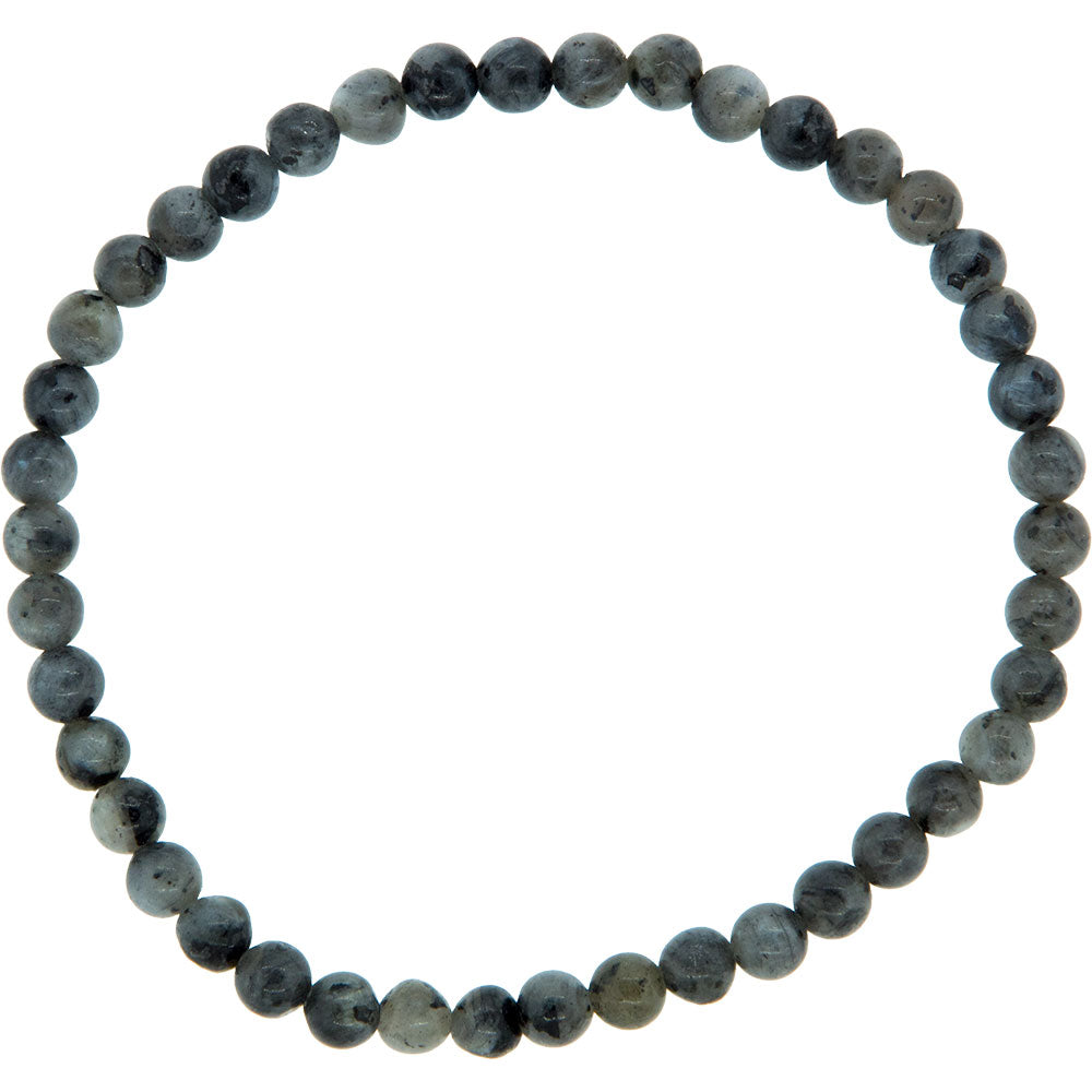 Black Labradorite Gemstone Bracelet 4mm