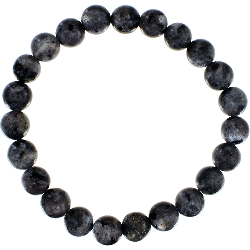 Black Labradorite Gemstone Bracelet 8mm