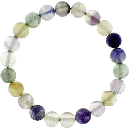 Fluorite Gemstone Bracelet 8mm