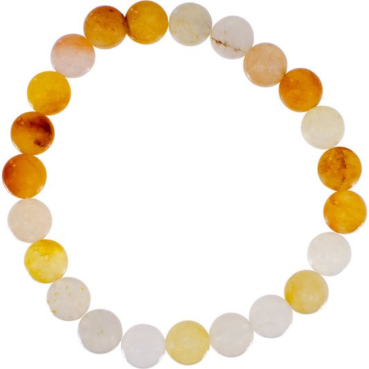 Yellow Jade Gemstone Bracelet 8mm