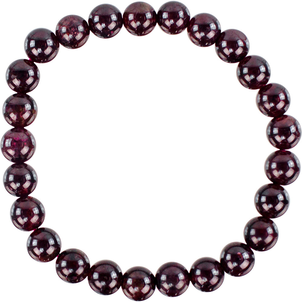 Garnet Gemstone Bracelet 6mm