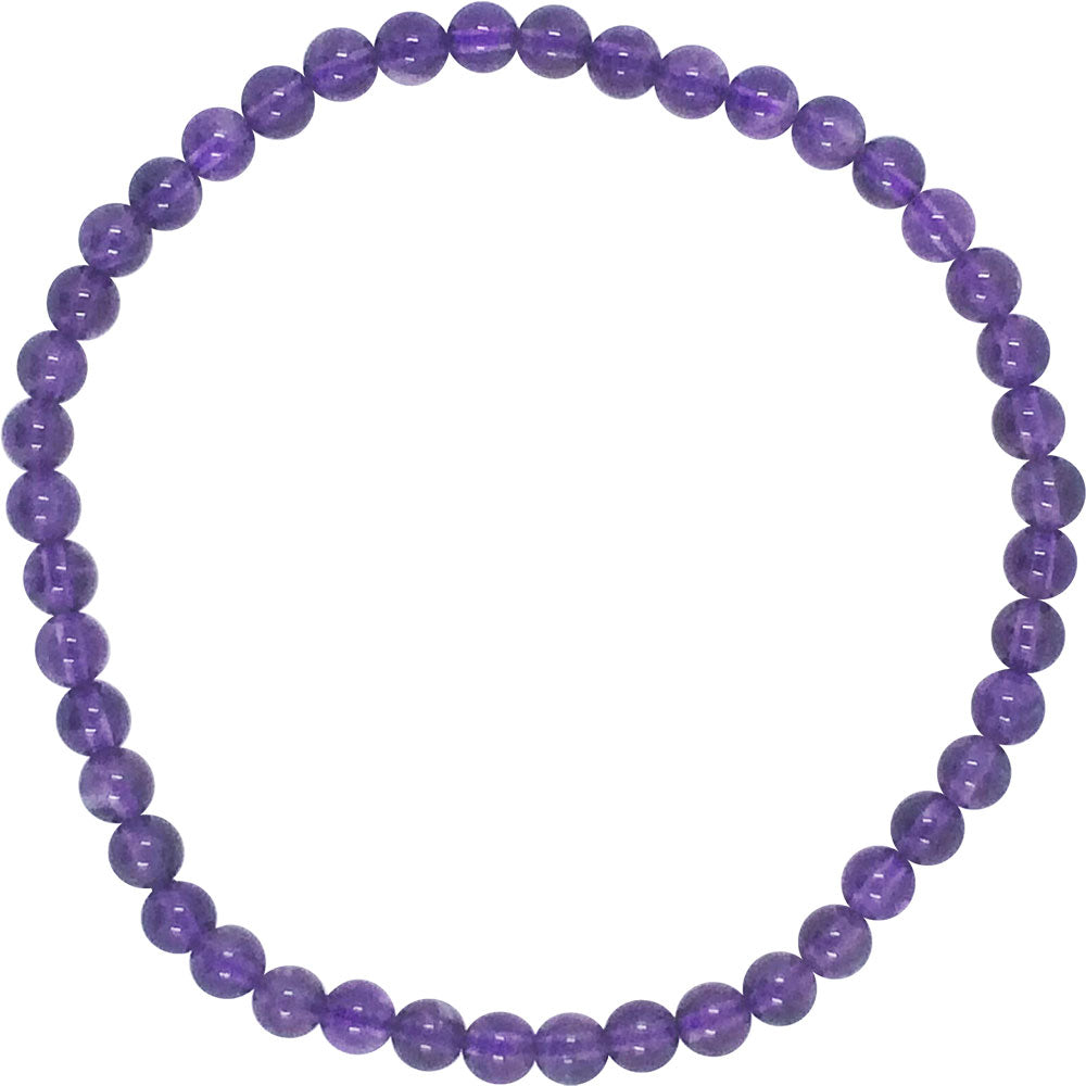 Amethyst Gemstone Bracelet 4mm