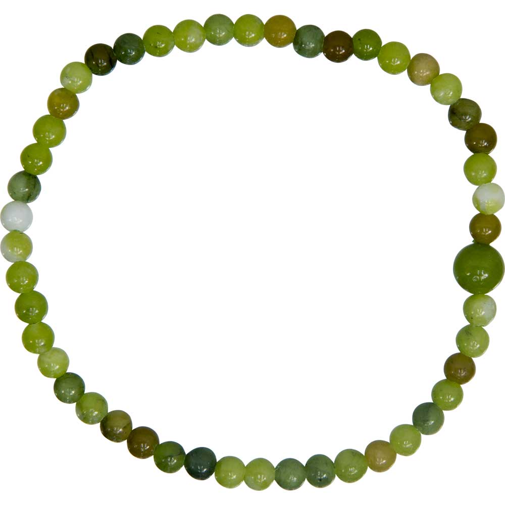 Chinese Jade Gemstone Bracelet 4mm