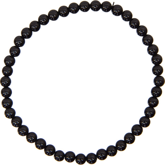 Black Tourmaline Gemstone Bracelet 4mm