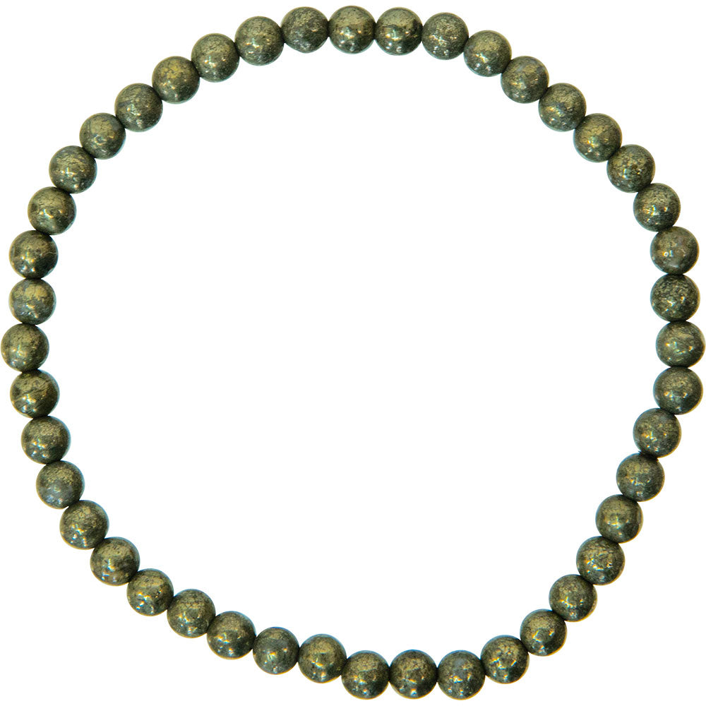 Pyrite Gemstone Bracelet 4mm