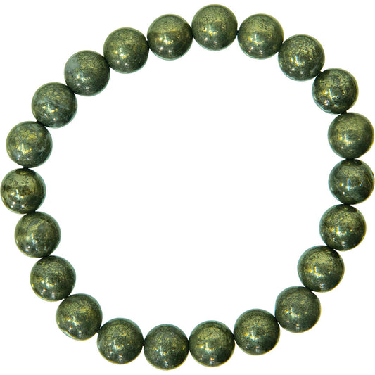 Pyrite Gemstone Bracelet 8mm