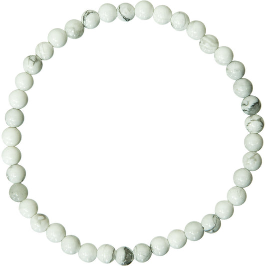 Howlite Gemstone Bracelet 4mm