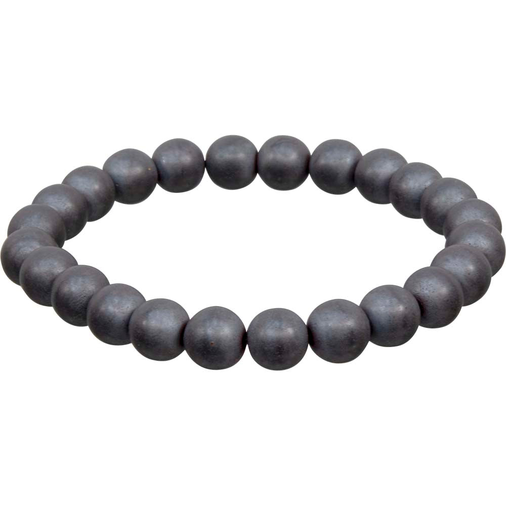 Matte Hematite Gemstone Bracelet 8mm