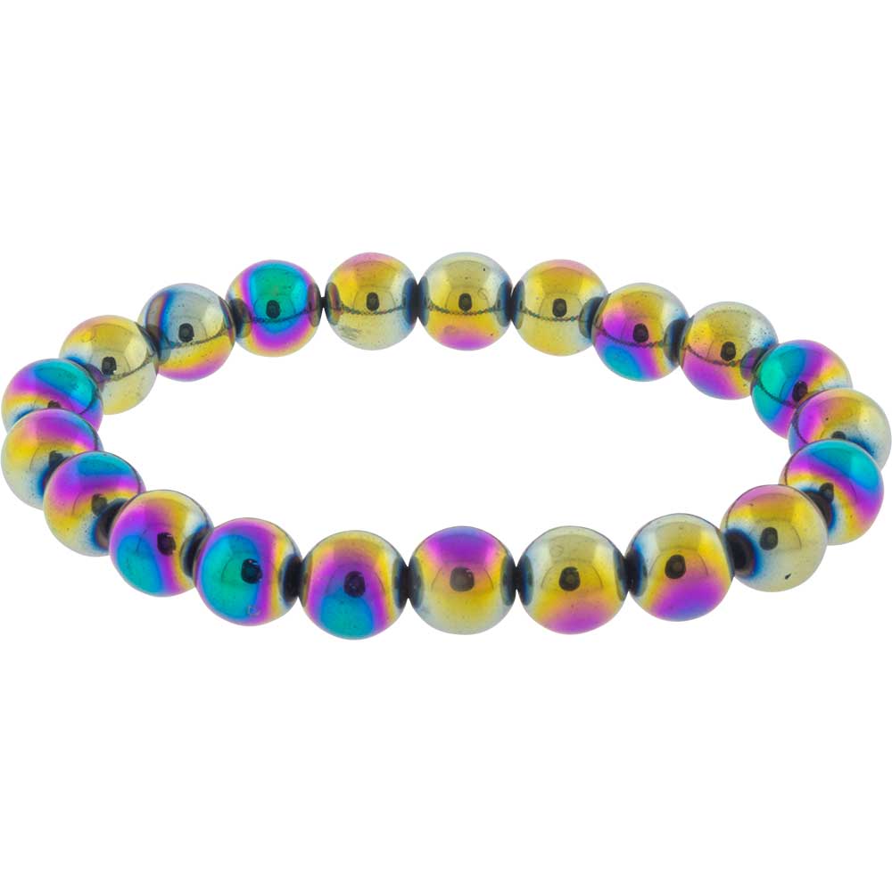 Rainbow Hematite Gemstone Bracelet 8mm