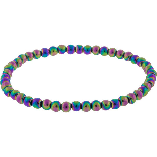 Rainbow Hematite Gemstone Bracelet 4mm