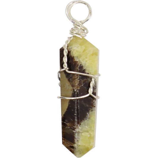 Septarian Wire Wrapped Pendant