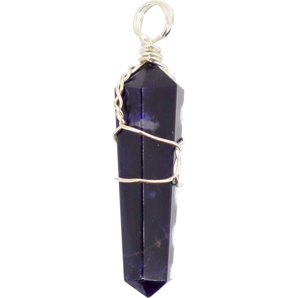 Sodalite Wire Wrapped Point Pendant