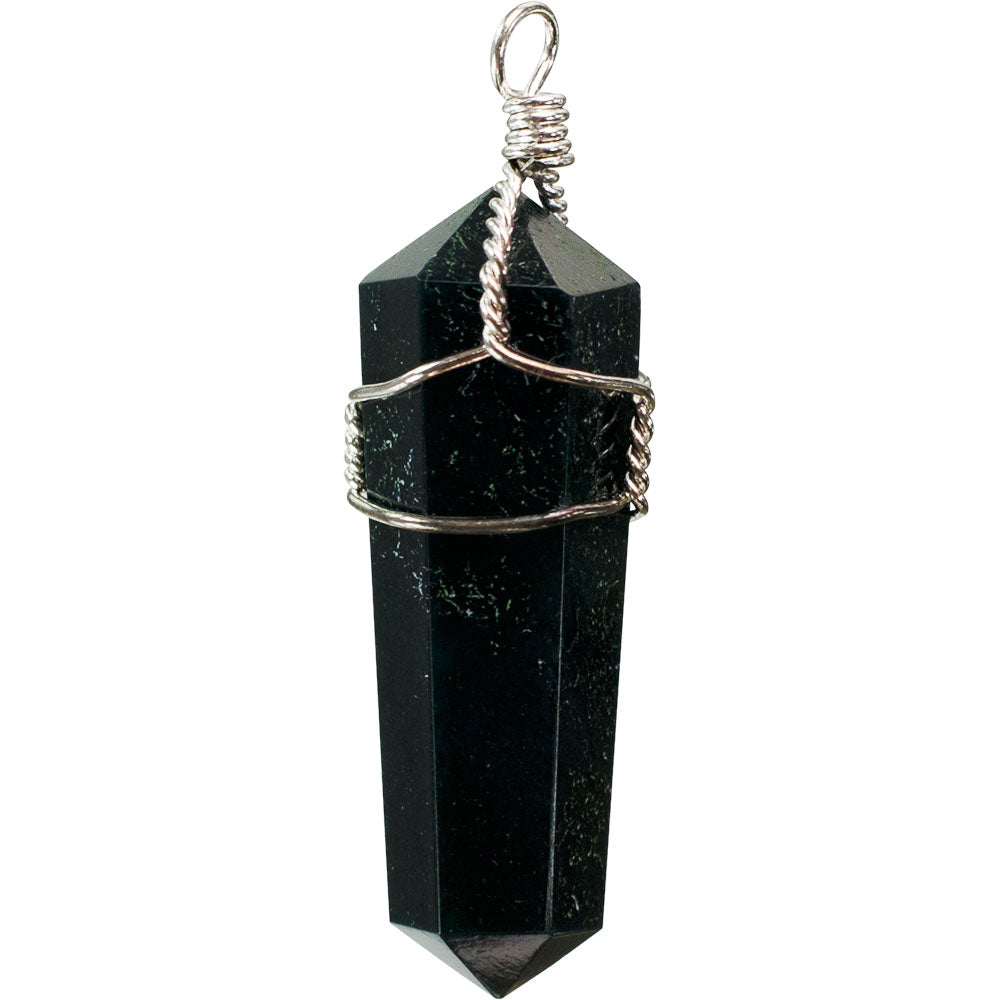 Black Obsidian Wire Wrapped Point Pendant