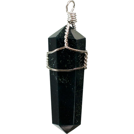 Black Obsidian Wire Wrapped Point Pendant
