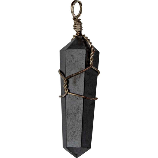 Hematite Wire Wrapped Point Pendant