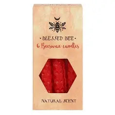 Blessed Bee Beeswax Ritual Candle - Red
