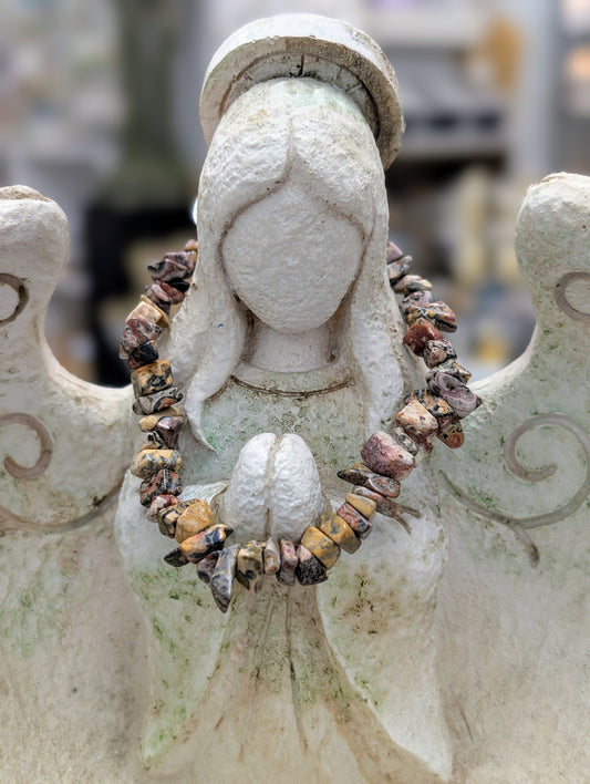 Leopard Jasper Chip Bracelet