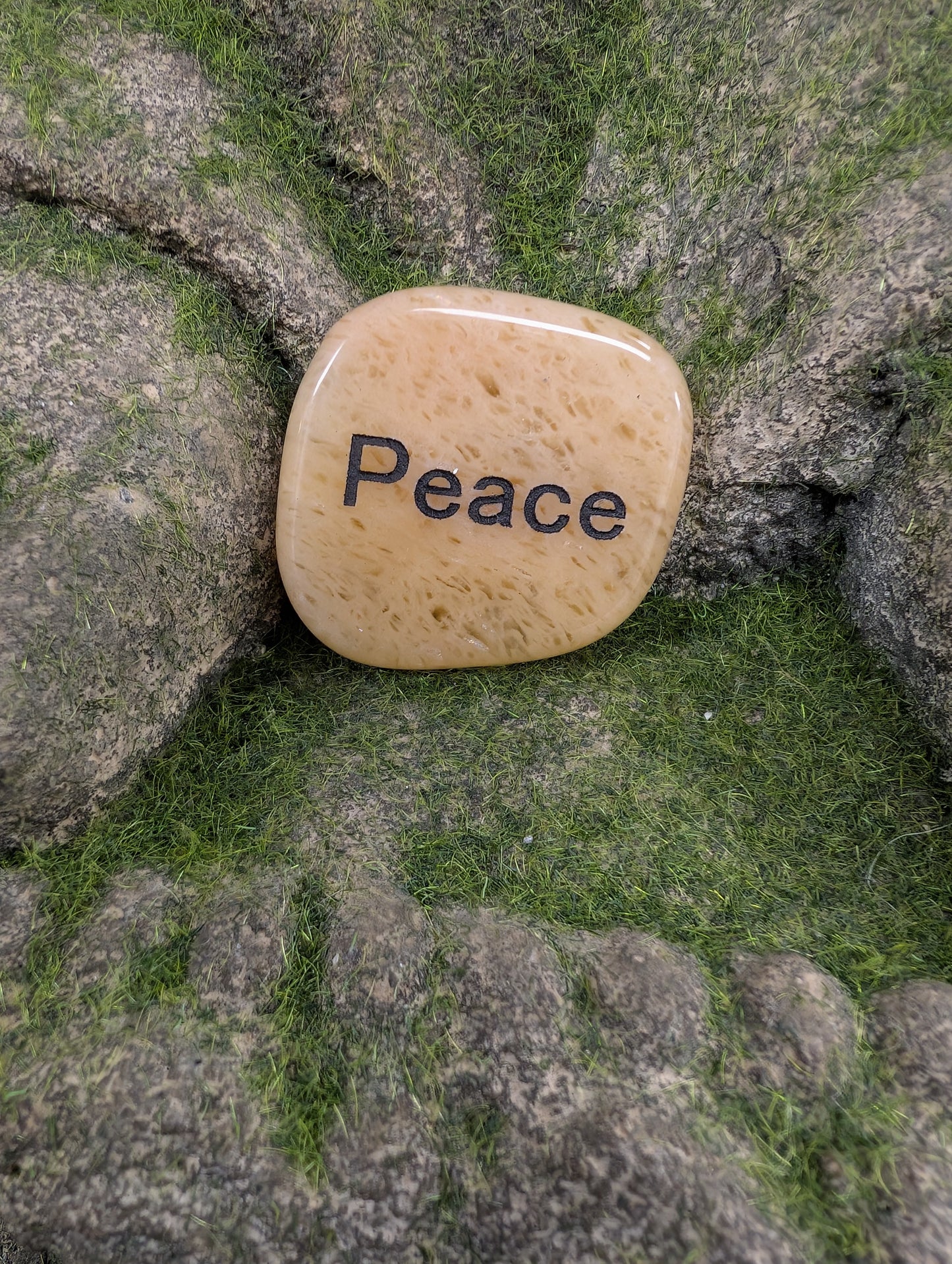 Positive Word Gemstone - Peace (Orange Calcite)