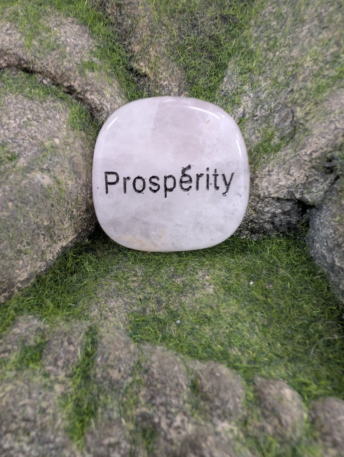 Positive Word Gemstone - Prosperity (Rose Quartz)