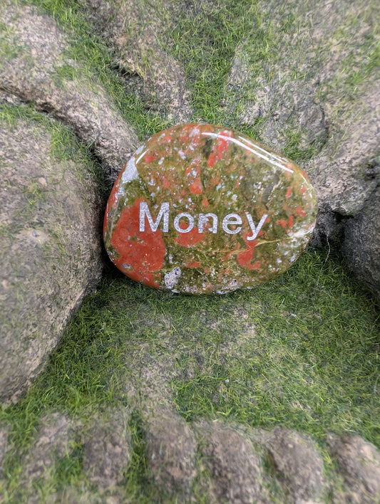 Positive Word Gemstone - Money (Unakite)