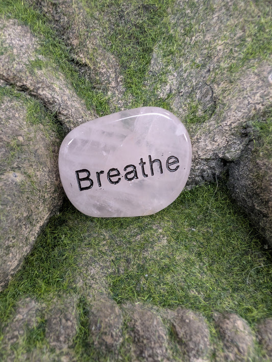 Positive Word Gemstone - Breathe (Rose Quartz)