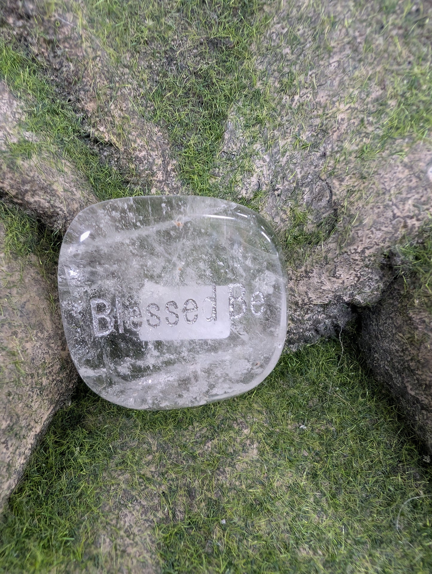 Positive Word Gemstone - Blessed Be (Clear Quartz)