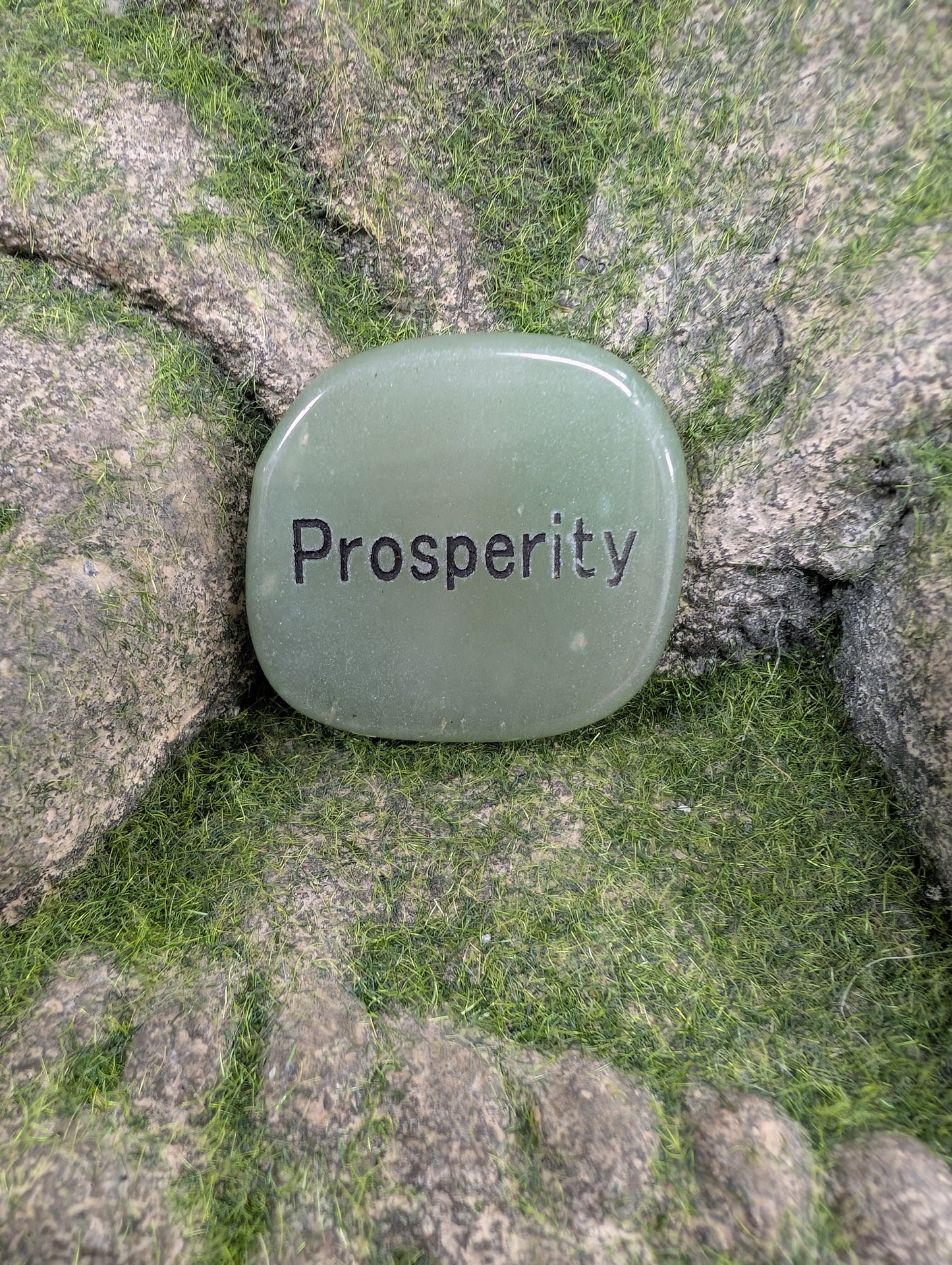 Positive Word Gemstone - Prosperity (Green Aventurine)