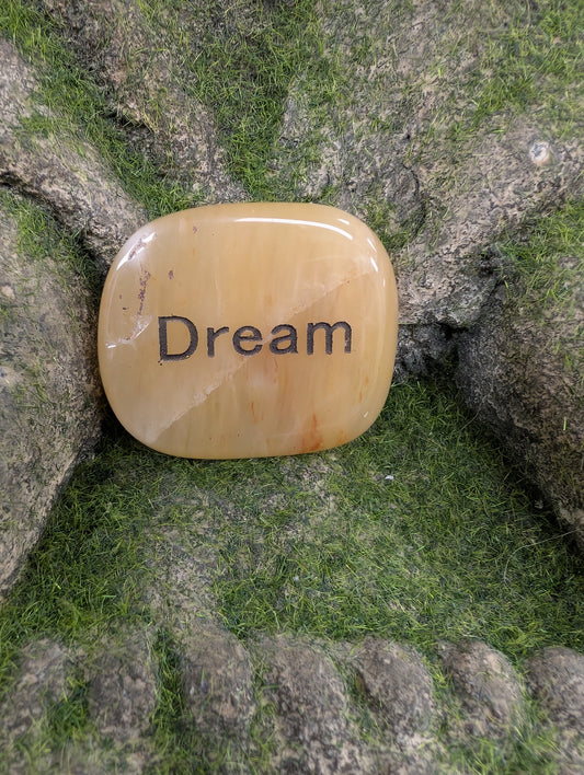 Positive Word Gemstone - Dream (Orange Calcite)