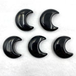 Black Obsidian Crescent Moon