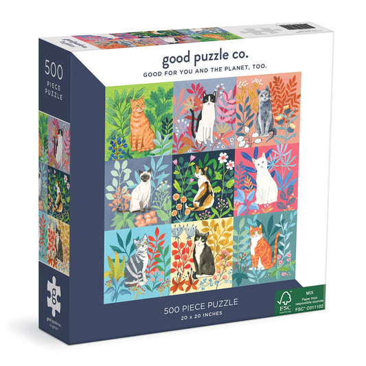 Cats and Flowers 500 Piece Puzzle