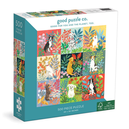 Dogs and Flowers 500 Piece Puzzle
