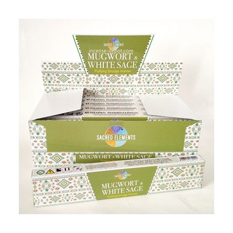 Sacred Elements Mugwort & White Sage Purifying Stick Smudge Incense