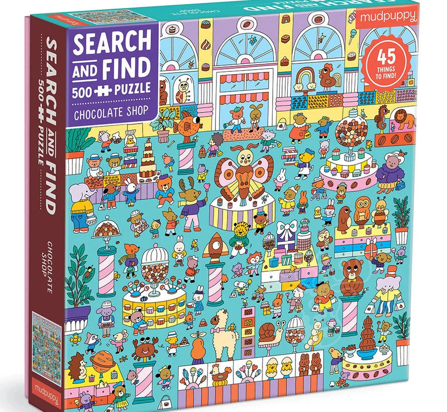 Galison Search and Find Chocolate Shop 500 Pc Puzzle