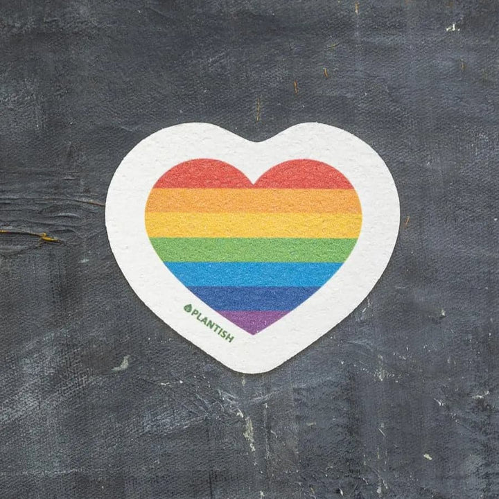Plantish Pop Up Sponge - Rainbow Heart