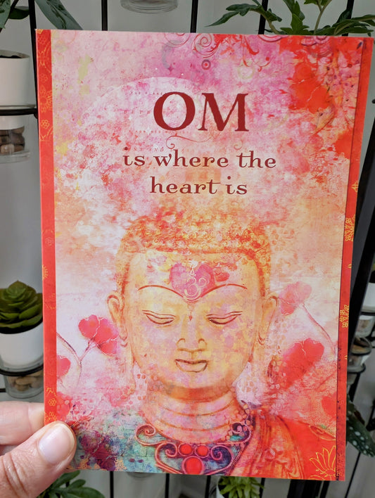 Om is Where The Heart Is Greeting Card - Any Occasion
