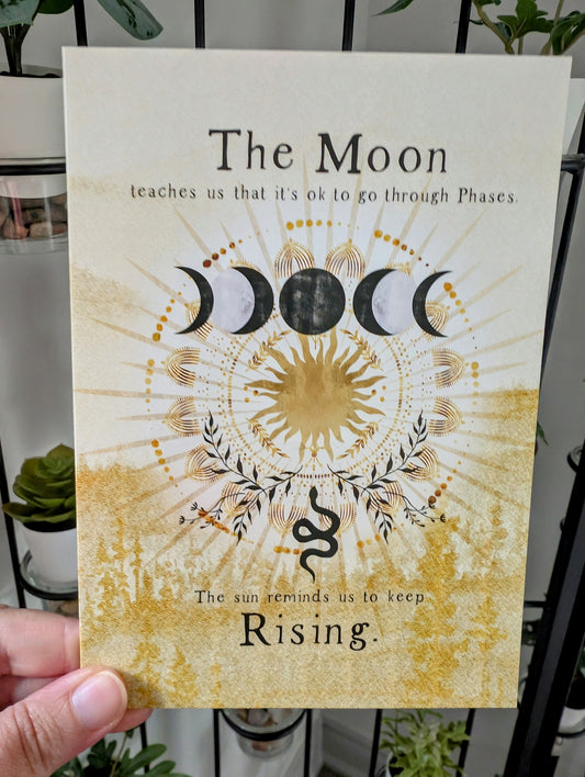 Lessons From The Moon Greeting Card - Feel Better