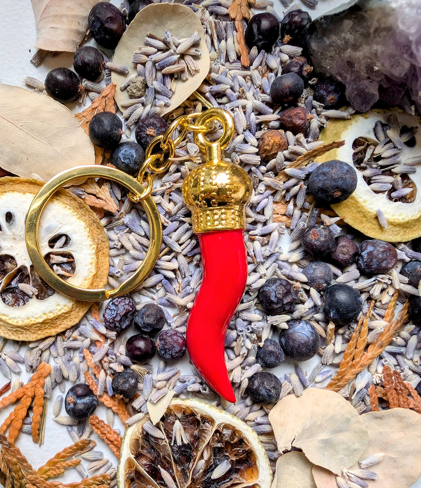 Italian Cornicello (Horn) Keychain