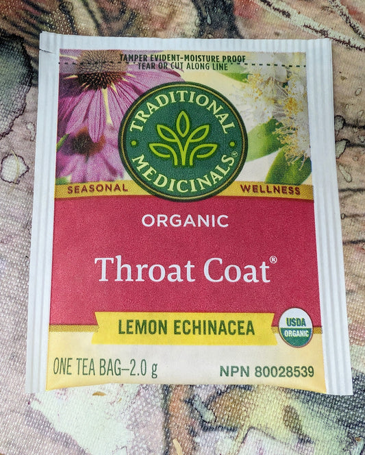 Traditional Medicinals Organic Throat Coat Lemon Echinacea Tea Sampler