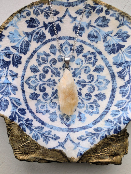 Rough Citrine Pendant