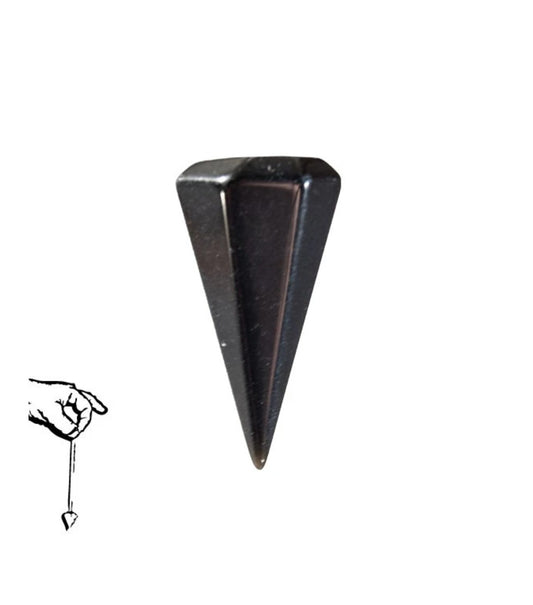 Black Obsidian Faceted Pendulum